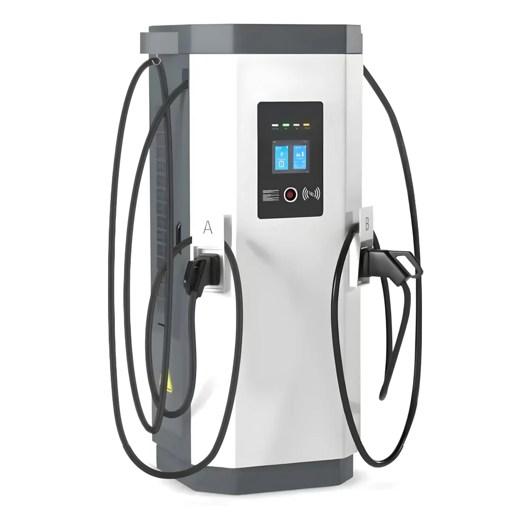 Close-up view of a Highway DC Ultra-Fast EV Charging Station (150–350 kW)