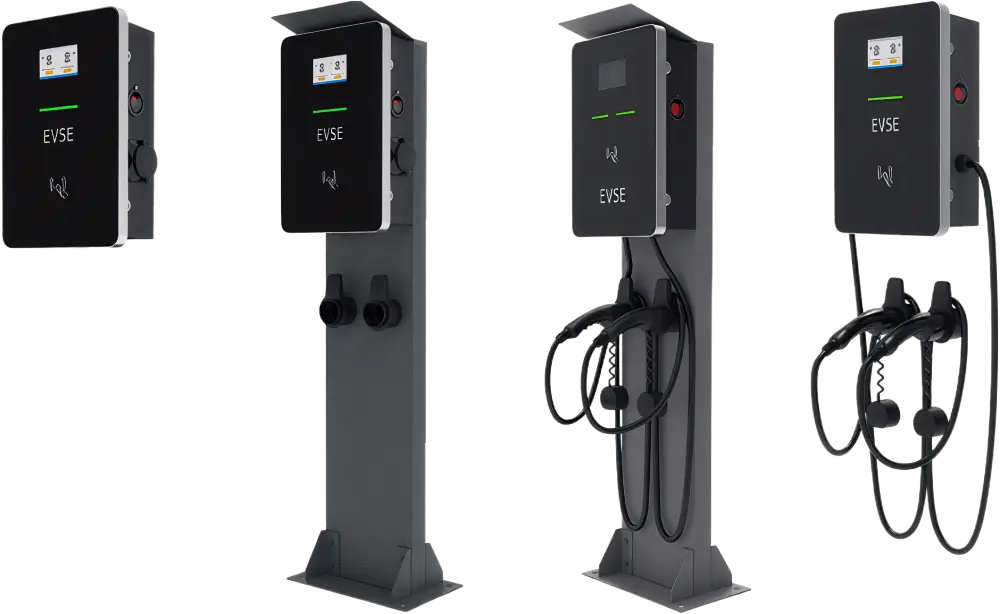 Light residential/commercial AC Wallbox charger (7.4–22 kW)