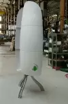 Savonius wind turbine in a Savonius Wind turbine manufacturing plant