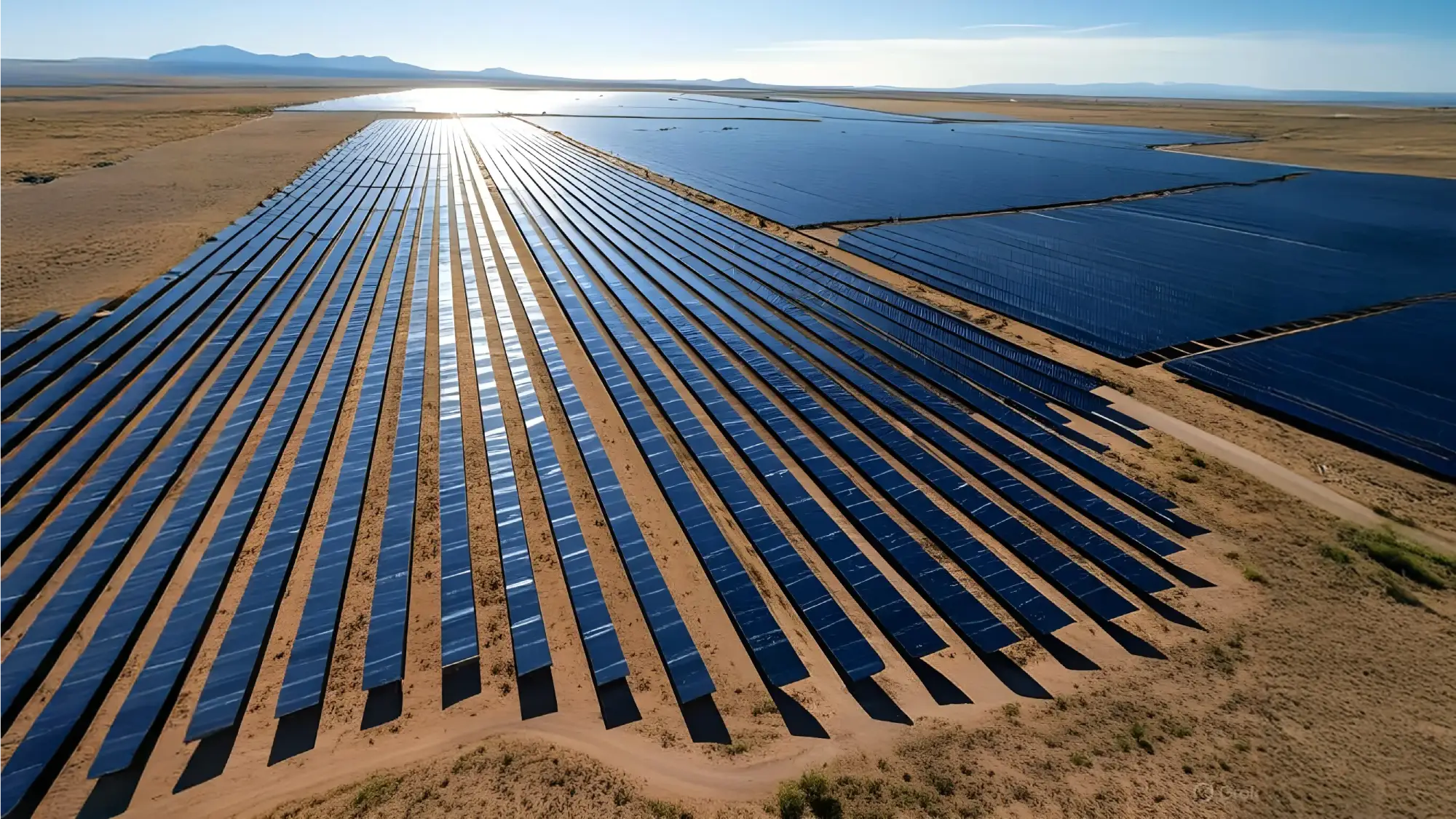 نصب پنل خورشیدی مونوکریستال در در نیروگاه خورشیدی کویری