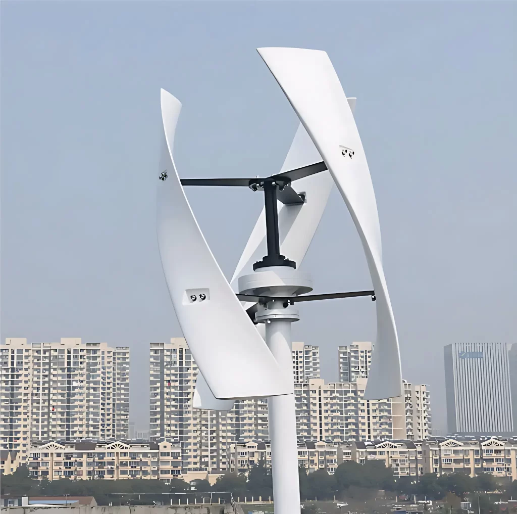 توربین بادی محور عمودی مارپیچی (Helical VAWT) نصب شده در شهر
